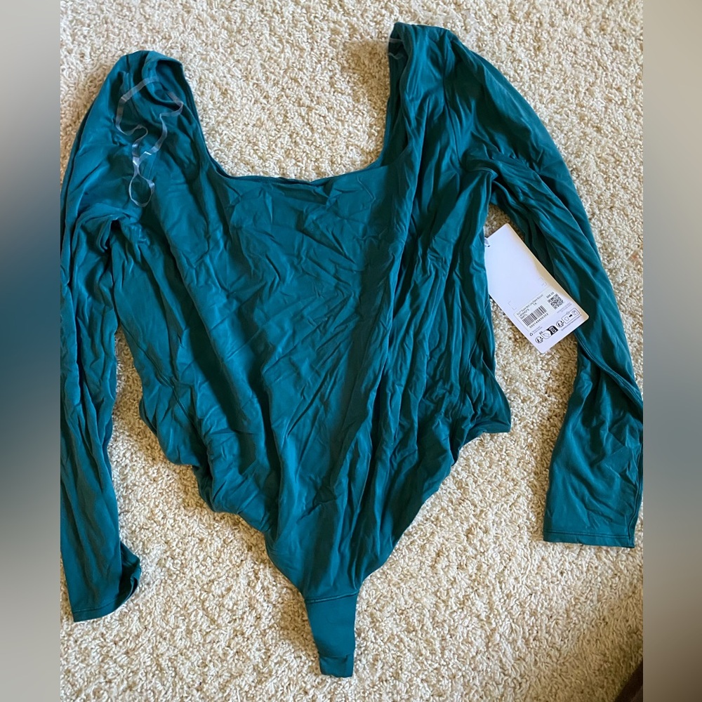NWT Lululemon Wundermost Ultra-Soft Nulu Square-Neck Long-Sleeve Bodysuit